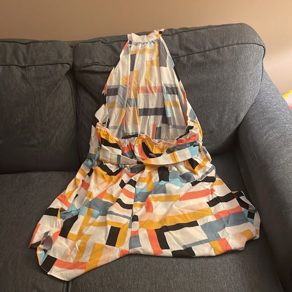 Brand New Multi colored Halter Romper - Picture 3 of 4